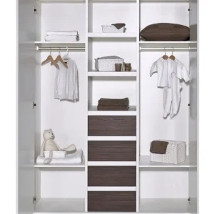 Schardt Armoire Enfant 2 Portes Avec Etagères Et Tiroirs Blanc 9