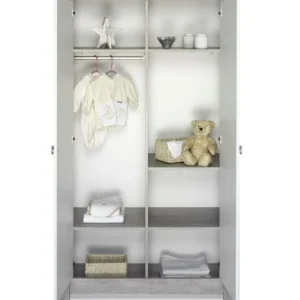 Schardt Armoire Enfant 2 Portes Gris Et Blanc 9