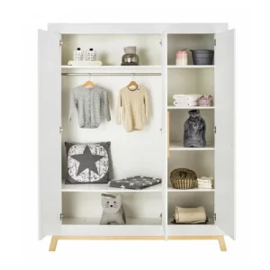 Schardt Armoire Enfant 3 Portes Blanc 7