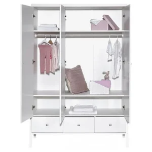 Schardt Armoire Enfant 3 Portes Et Tiroirs Blanc 7