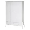 Schardt Armoire Enfant 3 Portes Et Tiroirs Blanc 20