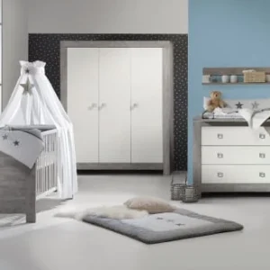 Schardt Armoire Enfant 3 Portes Gris Et Blanc 7