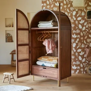 Tikamoon Armoire Enfant En Orme Et Cannage 9