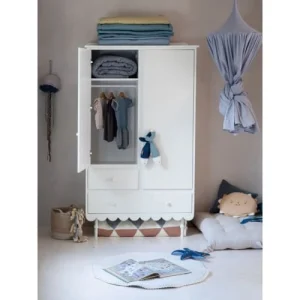 Lignea Kids Armoire Romantique En Bois Blanc 6