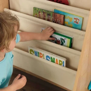 KidKraft Bibliothèque Pour Enfant En Tissu Et Bois Coloris Naturel 13