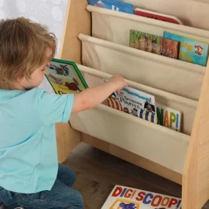 KidKraft Bibliothèque Pour Enfant En Tissu Et Bois Coloris Naturel 15