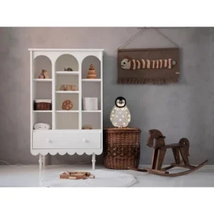 Lignea Kids Bibliothèque Romantique En Bois Blanc 7