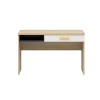 Petits Meubles Bureau 1 Tiroir 1 Niche Naturel Blanc Et Jaune 20