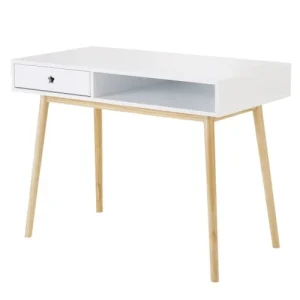 Maisons Du Monde Bureau 1 Tiroir Blanc 12