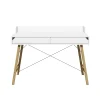 Bellamy Bureau 2 Tiroirs Blanc 20