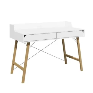 Bellamy Bureau 2 Tiroirs Blanc 8