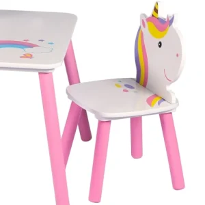 Wadiga Bureau Avec Chaise Enfant Design Licorne Blanc 9