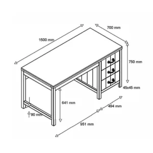 Vipack Bureau Blanc 10