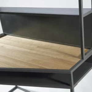 Maisons Du Monde Bureau D’angle En Métal Gris Anthracite Avec étagères 11