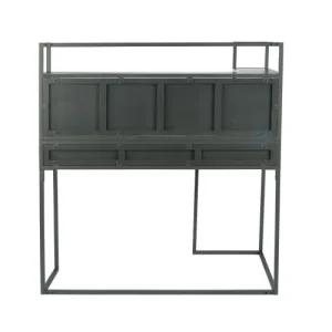 Maisons Du Monde Bureau D’angle En Métal Gris Anthracite Avec étagères 13