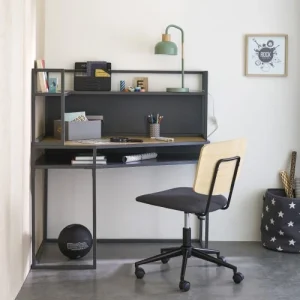 Maisons Du Monde Bureau D’angle En Métal Gris Anthracite Avec étagères 15