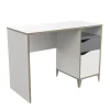 CALICOSY Bureau Enfant 1 Porte 1 Tiroir, Blanc Et Gris – L106,6 Cm 20