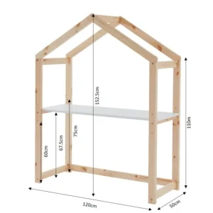 Baita Bureau Enfant Cabane Blanc évolutif 12