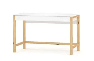 WNM Group Bureau Enfant En Pin Massif 100×50 Blanc 16