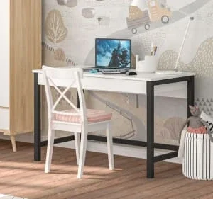 WNM Group Bureau Enfant En Pin Massif 100×50 Noir 10