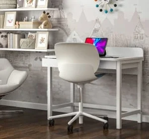 WNM Group Bureau Enfant En Pin Massif 120×58 Blanc 10