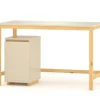 WNM Group Bureau Enfant En Pin Massif 120×60 Beige 11