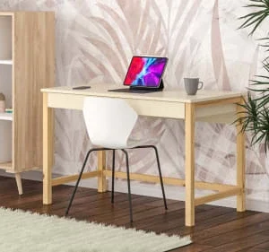 WNM Group Bureau Enfant En Pin Massif 120×60 Beige 10