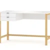 WNM Group Bureau Enfant En Pin Massif 120×60 Blanc 20