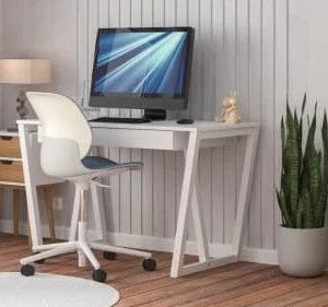 WNM Group Bureau Enfant En Pin Massif 120×60 Blanc 10