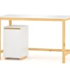 WNM Group Bureau Enfant En Pin Massif 120×60 Blanc 20