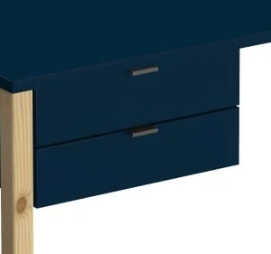 WNM Group Bureau Enfant En Pin Massif 120×60 Bleu 12