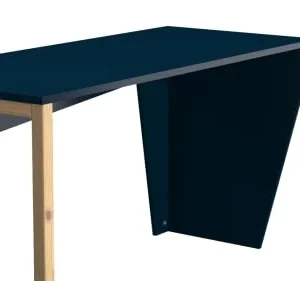 WNM Group Bureau Enfant En Pin Massif 120×60 Bleu Marine 12