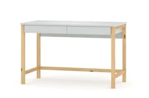 WNM Group Bureau Enfant En Pin Massif 120×60 Beige 18