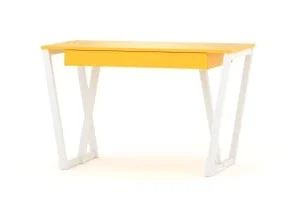 WNM Group Bureau Enfant En Pin Massif 120×60 Jaune 18