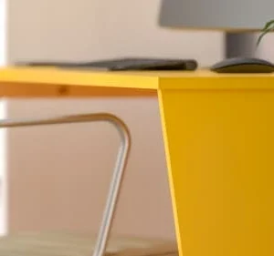 WNM Group Bureau Enfant En Pin Massif 120×60 Jaune 16