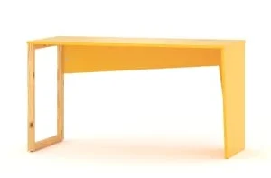 WNM Group Bureau Enfant En Pin Massif 120×60 Jaune 18