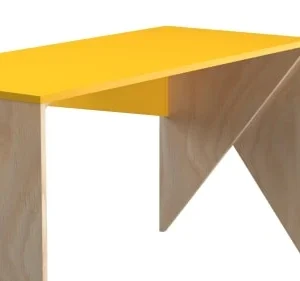 WNM Group Bureau Enfant En Pin Massif 120×60 Jaune 12