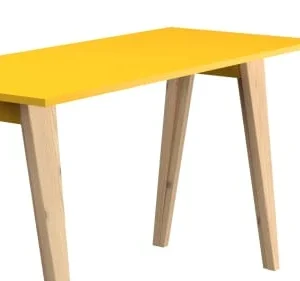 WNM Group Bureau Enfant En Pin Massif 120×60 Jaune 12