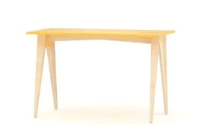 WNM Group Bureau Enfant En Pin Massif 120×60 Jaune 18