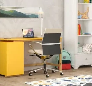 WNM Group Bureau Enfant En Pin Massif 120×60 Jaune 14