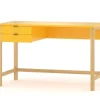 WNM Group Bureau Enfant En Pin Massif 120×60 Jaune 22