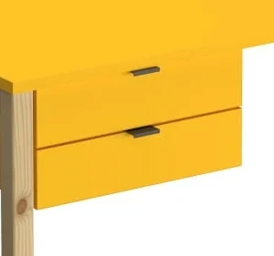 WNM Group Bureau Enfant En Pin Massif 120×60 Jaune 12