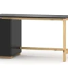 WNM Group Bureau Enfant En Pin Massif 120×60 Noir 20