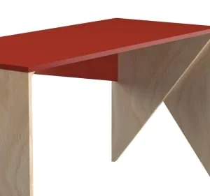 WNM Group Bureau Enfant En Pin Massif 120×60 Rouge 12