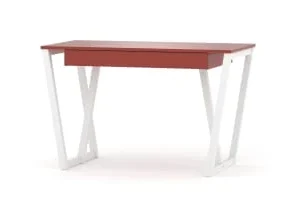 WNM Group Bureau Enfant En Pin Massif 120×60 Rouge 18