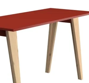 WNM Group Bureau Enfant En Pin Massif 120×60 Rouge 12