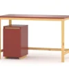 WNM Group Bureau Enfant En Pin Massif 120×60 Rouge 17