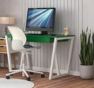 WNM Group Bureau Enfant En Pin Massif 120×60 Vert 10