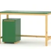 WNM Group Bureau Enfant En Pin Massif 120×60 Vert 20