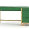 WNM Group Bureau Enfant En Pin Massif 120×60 Vert 20